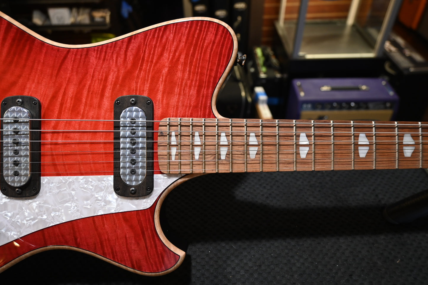 Powers Electric A-Type Select Maple FF42 CamTail - Cosmo Red Guitar #B088 - Danville Music
