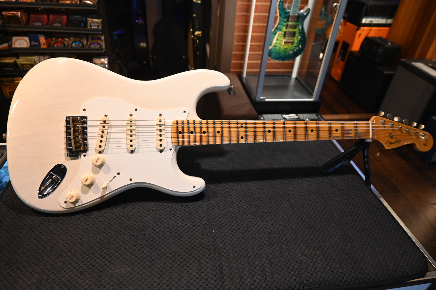 Fender Custom Shop 1956 Stratocaster Journeyman - Aged White Blonde Guitar #4817 - Danville Music