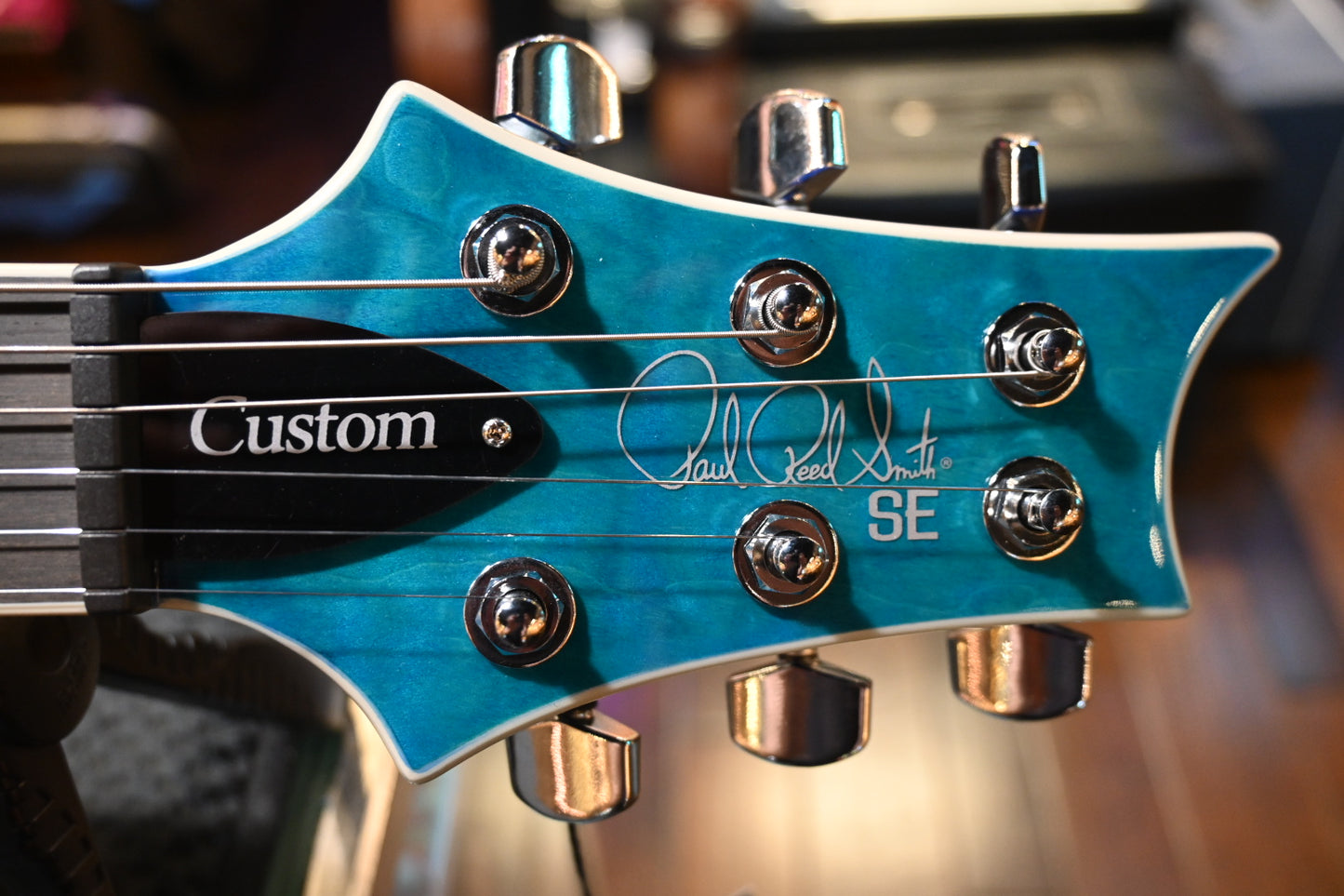 PRS SE Custom 24-08 Quilt - Lake Blue Guitar #3451