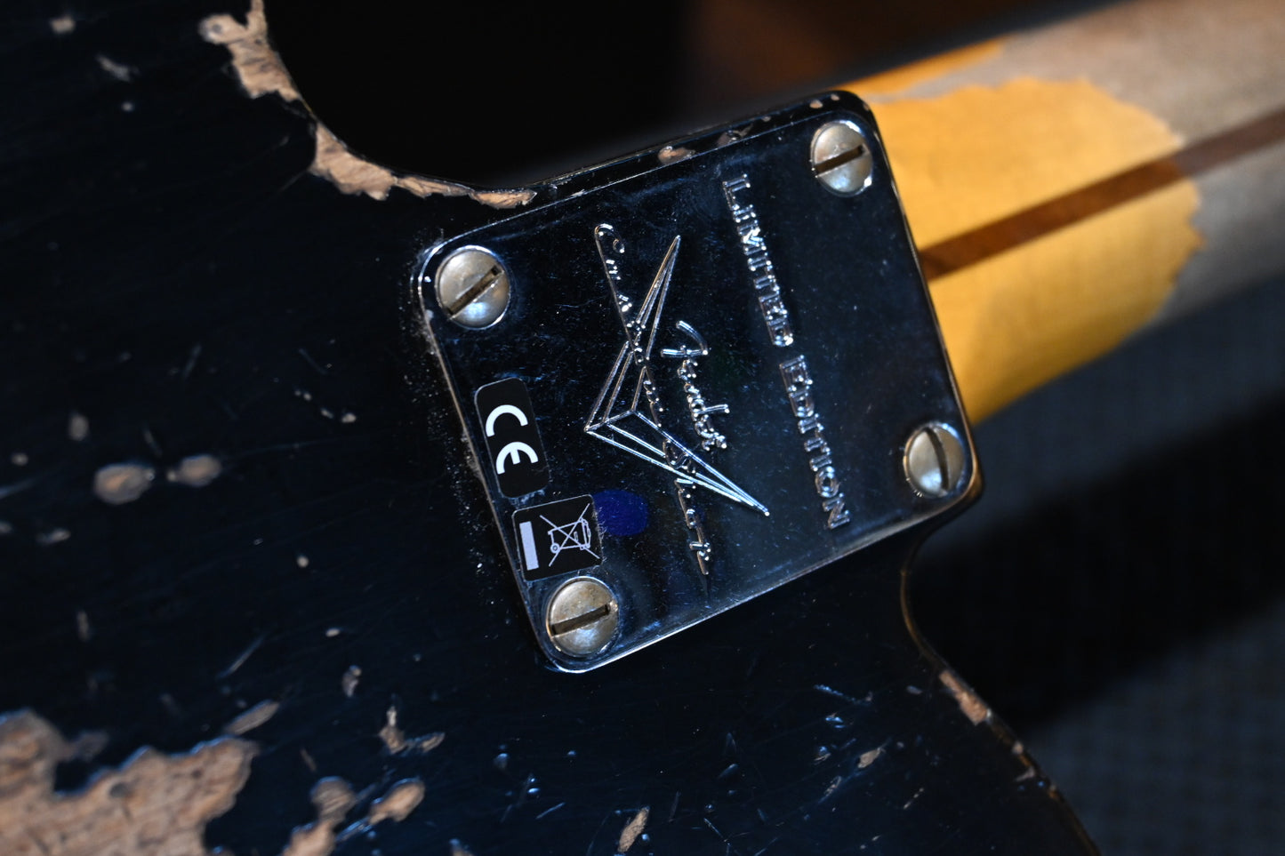 Fender Custom Shop LTD 1951 HS Telecaster Super Heavy Relic - Aged Black Guitar #8644 - Danville Music