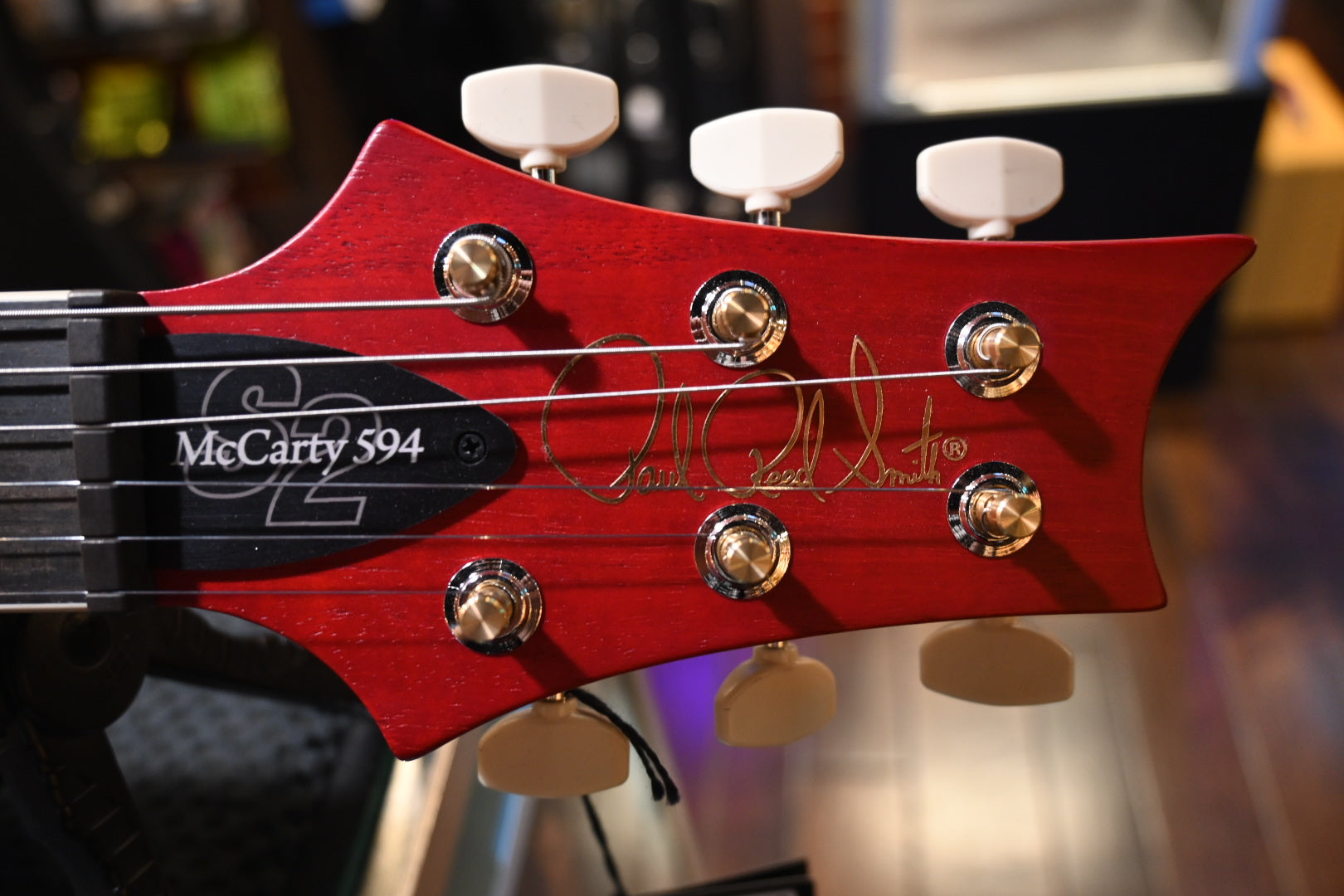 PRS S2 Wood Library McCarty SC 594 Single-Cut Quilt - Faded Gray Black Cherry Burst Satin Guitar #9907 - Danville Music