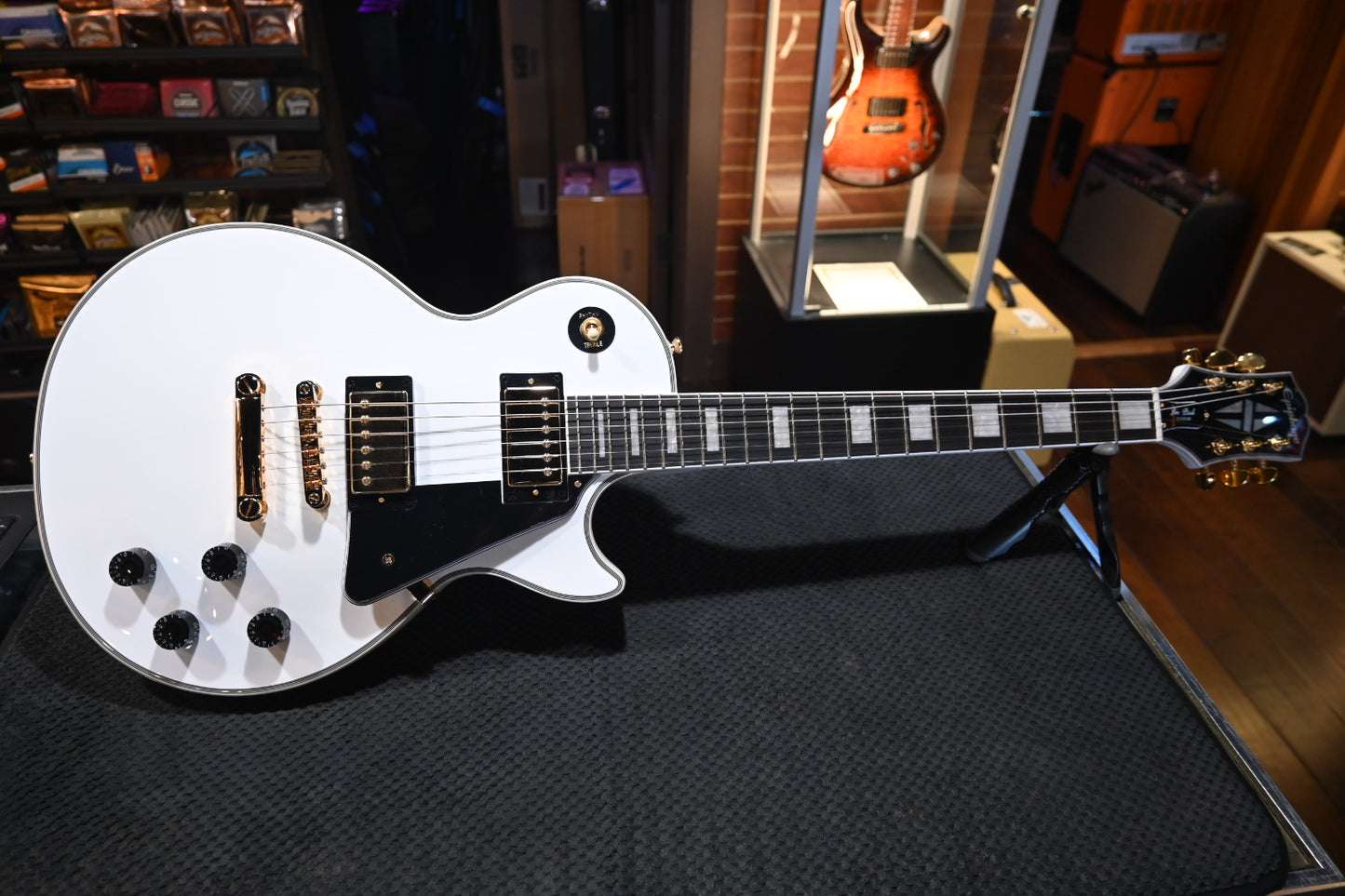 Epiphone Les Paul Custom - Alpine White Guitar #0206 - Danville Music