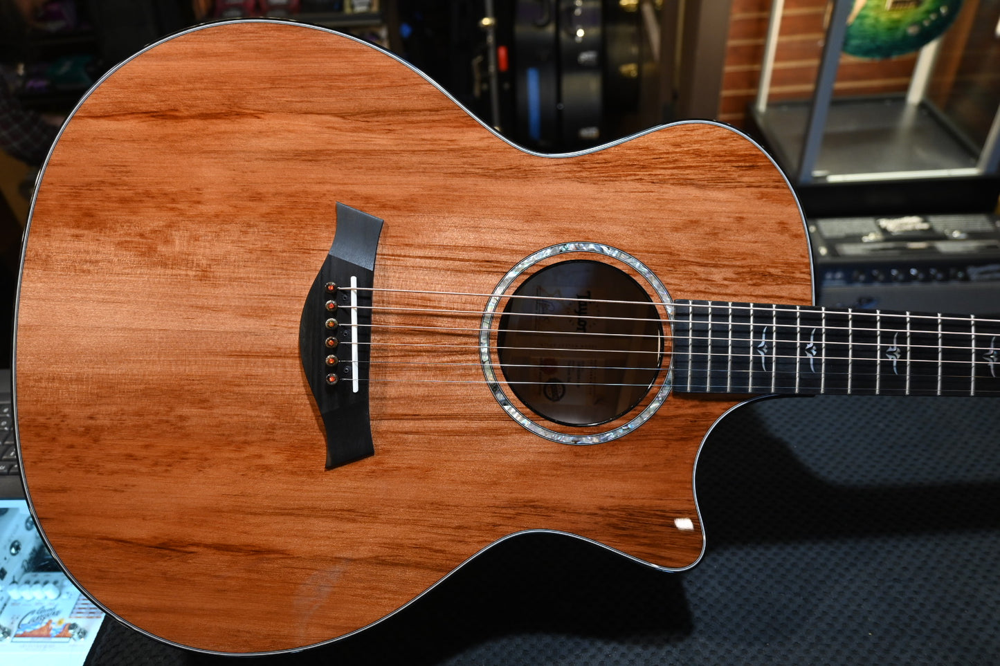 Taylor Custom GA Grand Auditorium Sinker Redwood/AA Quilt Maple Guitar #4109 - Danville Music