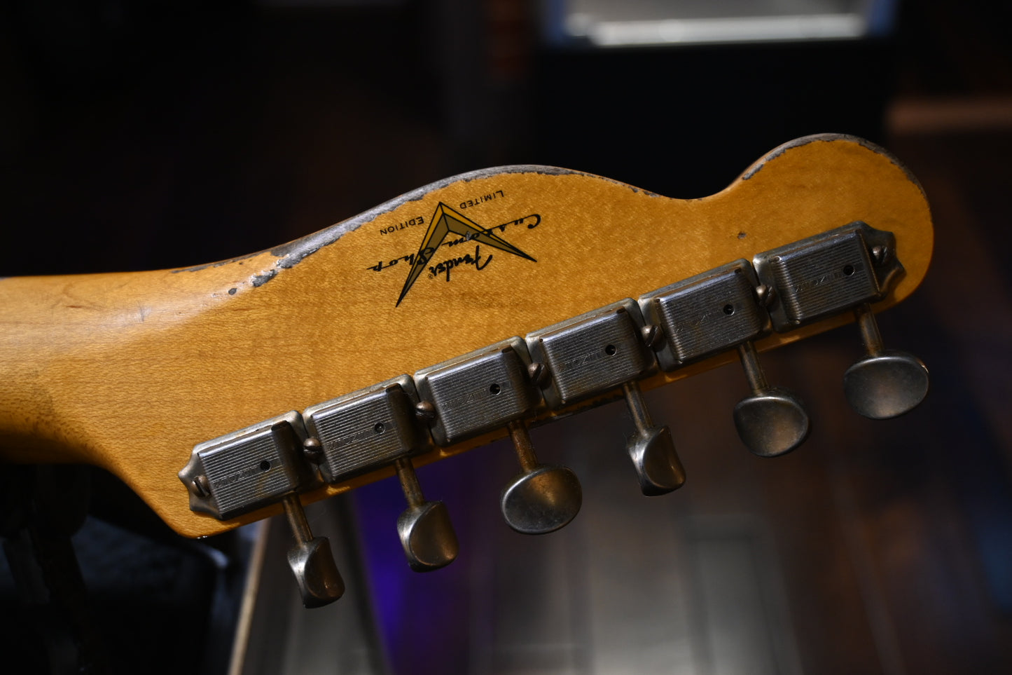 Fender Custom Shop LTD 1951 HS Telecaster Super Heavy Relic - Aged Black Guitar #8644 - Danville Music
