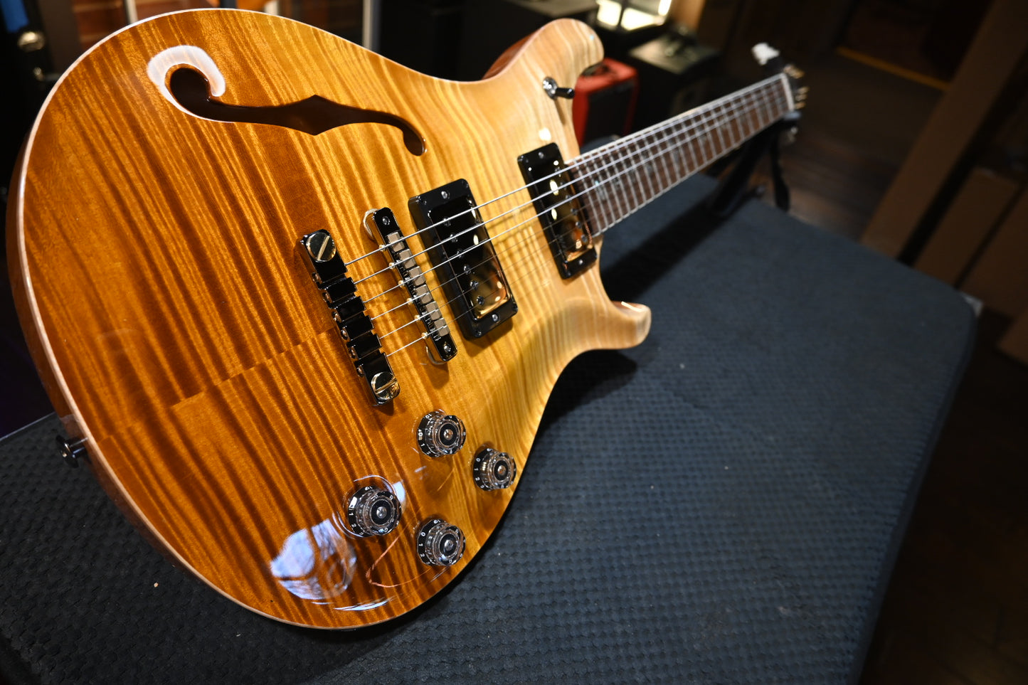 PRS Wood Library McCarty 594 Semi-Hollow Danville Music 35th Anniversary Artist Top - Gold Storm Fade Guitar #2875