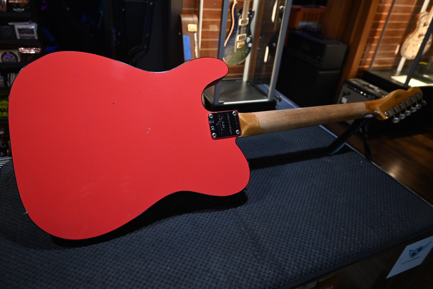 Fender Custom Shop LTD Cunife Telecaster Custom - Aged Fiesta Red Guitar #4185