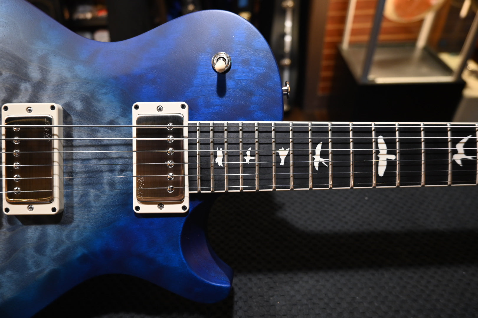 PRS Wood Library S2 McCarty SC 594 Single-Cut Quilt - Faded Gray Black Blue Burst Guitar #8896 - Danville Music