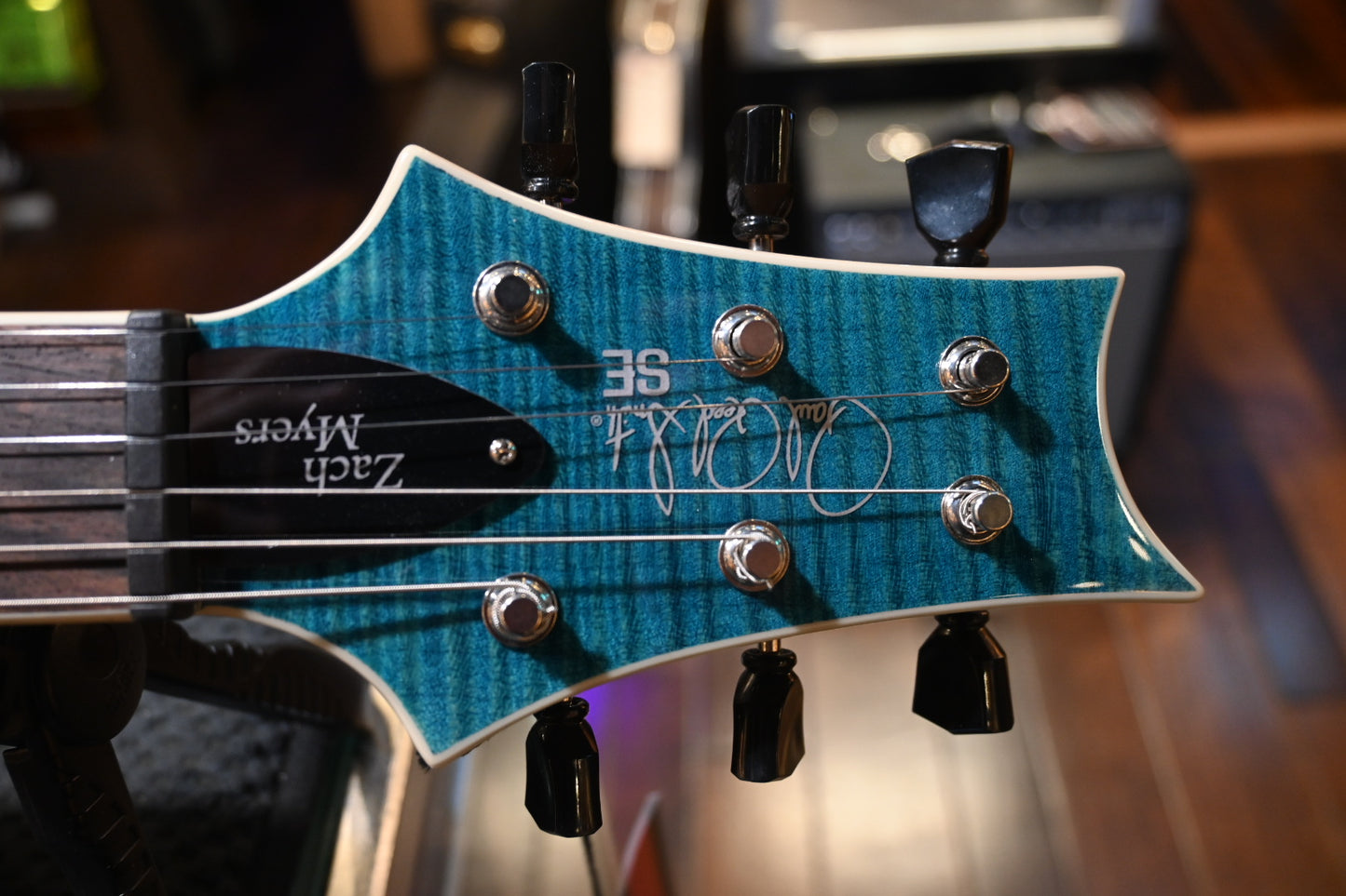 PRS SE Zach Myers 594 Lefty - Myers Blue Guitar #7750 - Danville Music