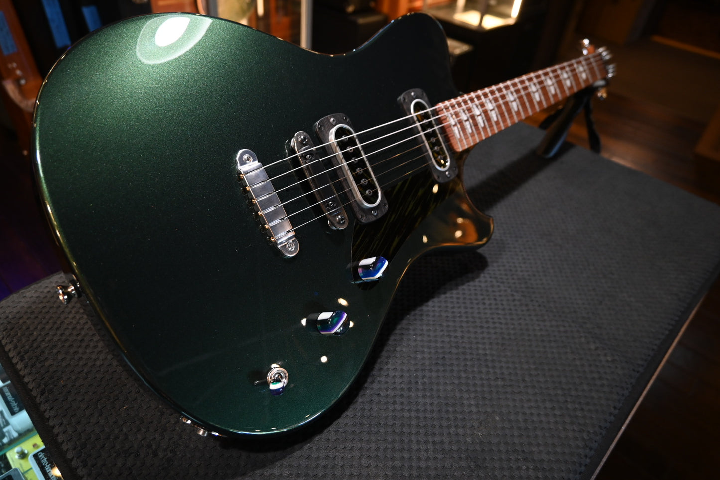Powers Electric A-Type PF42 Hard Tail - Dark British Racing Green Guitar #B002 - Danville Music