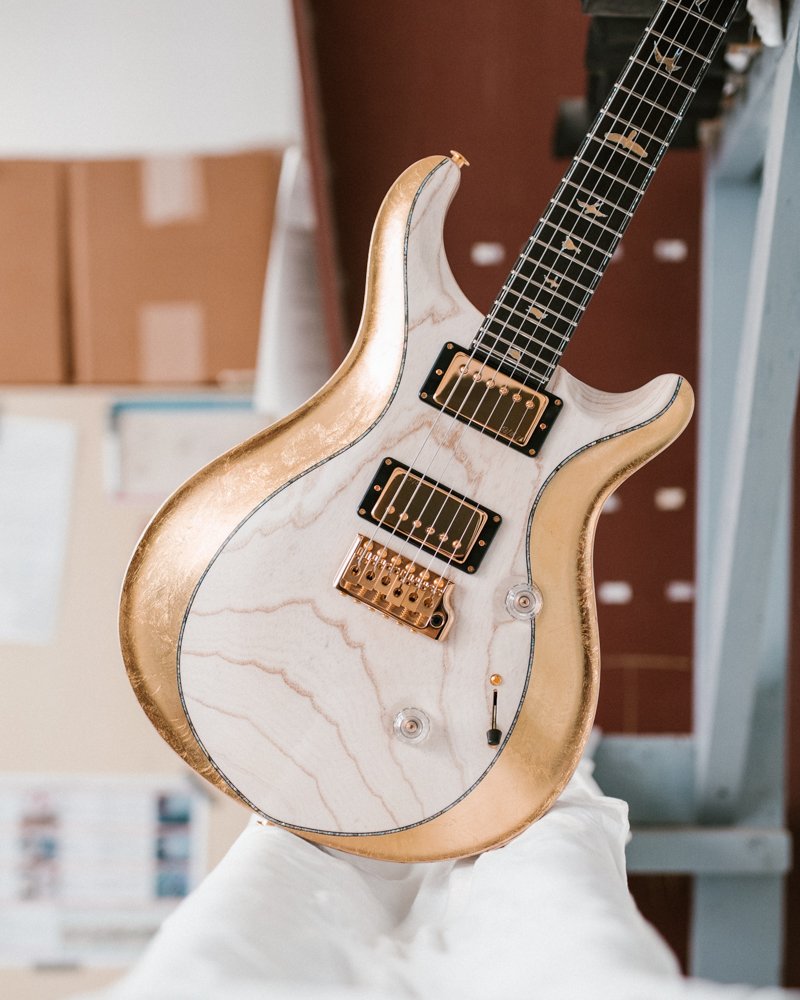 PRS Private Stock Custom 24 Gold Foil - White PRE-ORDER - Danville Music
