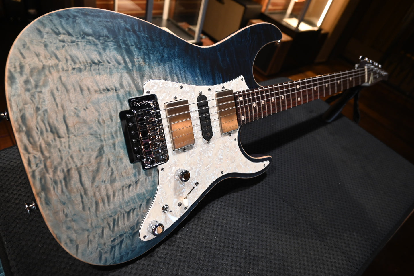 Tom Anderson Guardian Angel - Arctic Blue WakeSurf Satin Guitar #323N - Danville Music