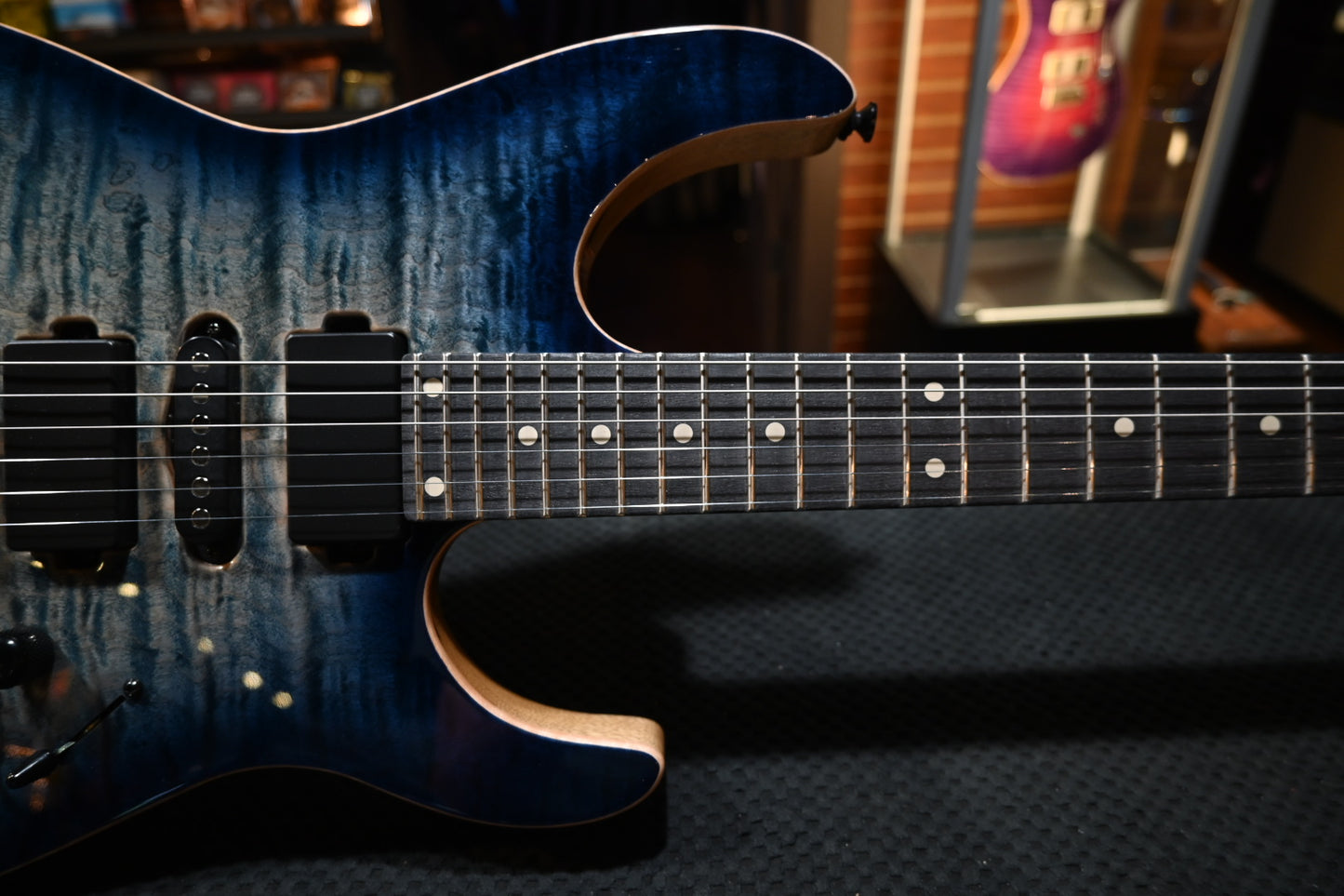 Tom Anderson Angel Quilt - Natural Arctic Blue Burst Guitar #023P - Danville Music