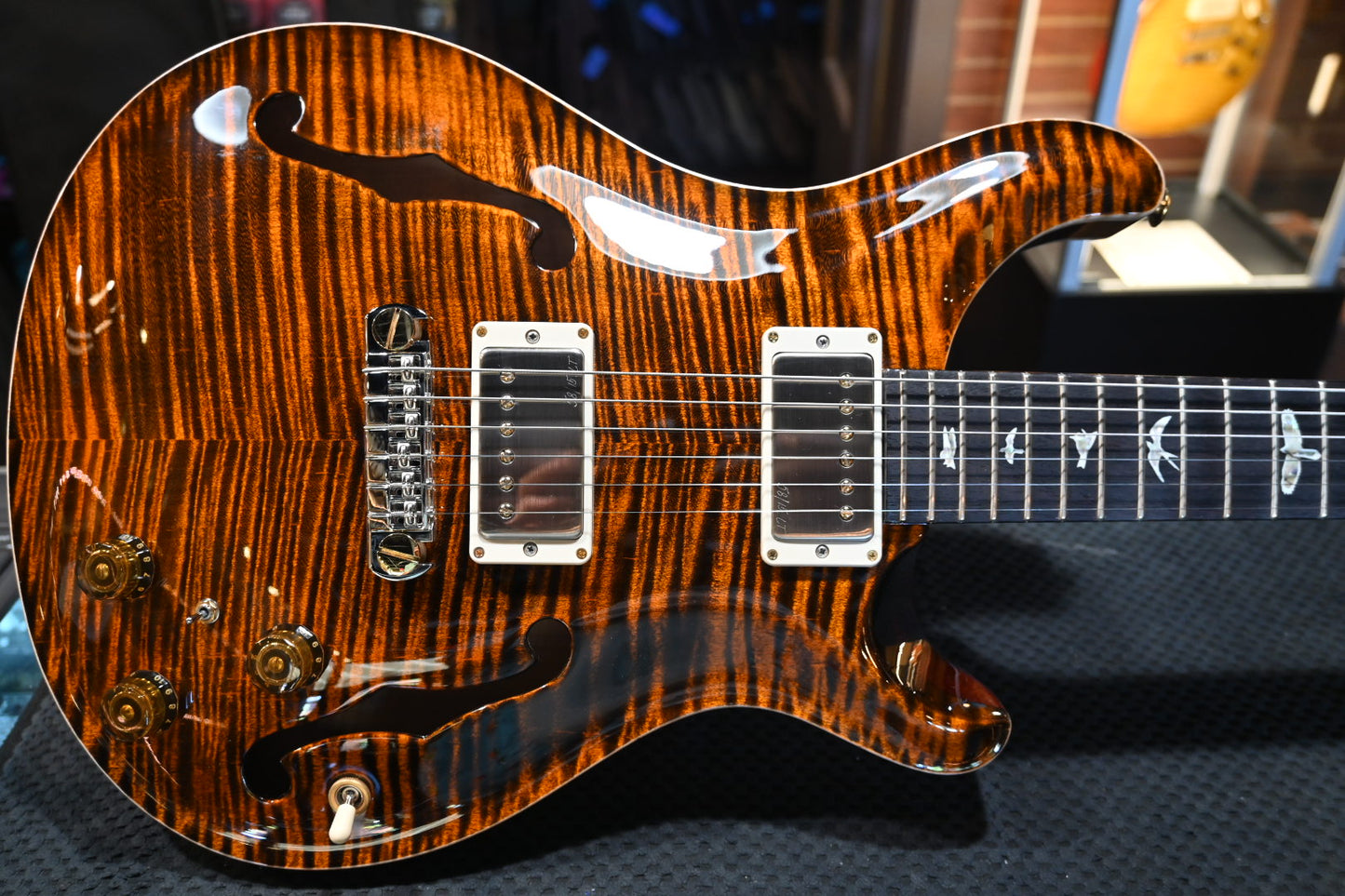 PRS Hollowbody II Piezo 10-Top - Orange Tiger Guitar #2394 - Danville Music