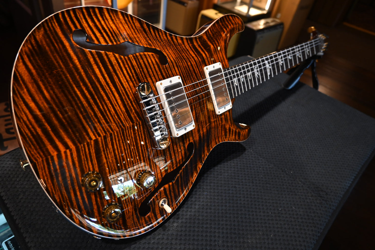 PRS Hollowbody II Piezo 10-Top - Orange Tiger Guitar #2394 - Danville Music