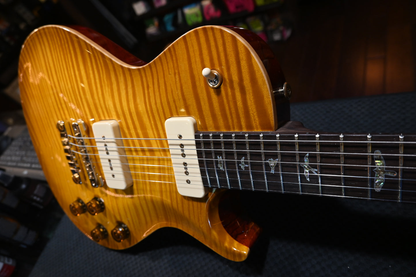 PRS Private Stock McCarty SC 594 Single-Cut Soapbar P90s Brazilian Rosewood Neck - Vintage McCarty Burst Guitar #10497 - Danville Music