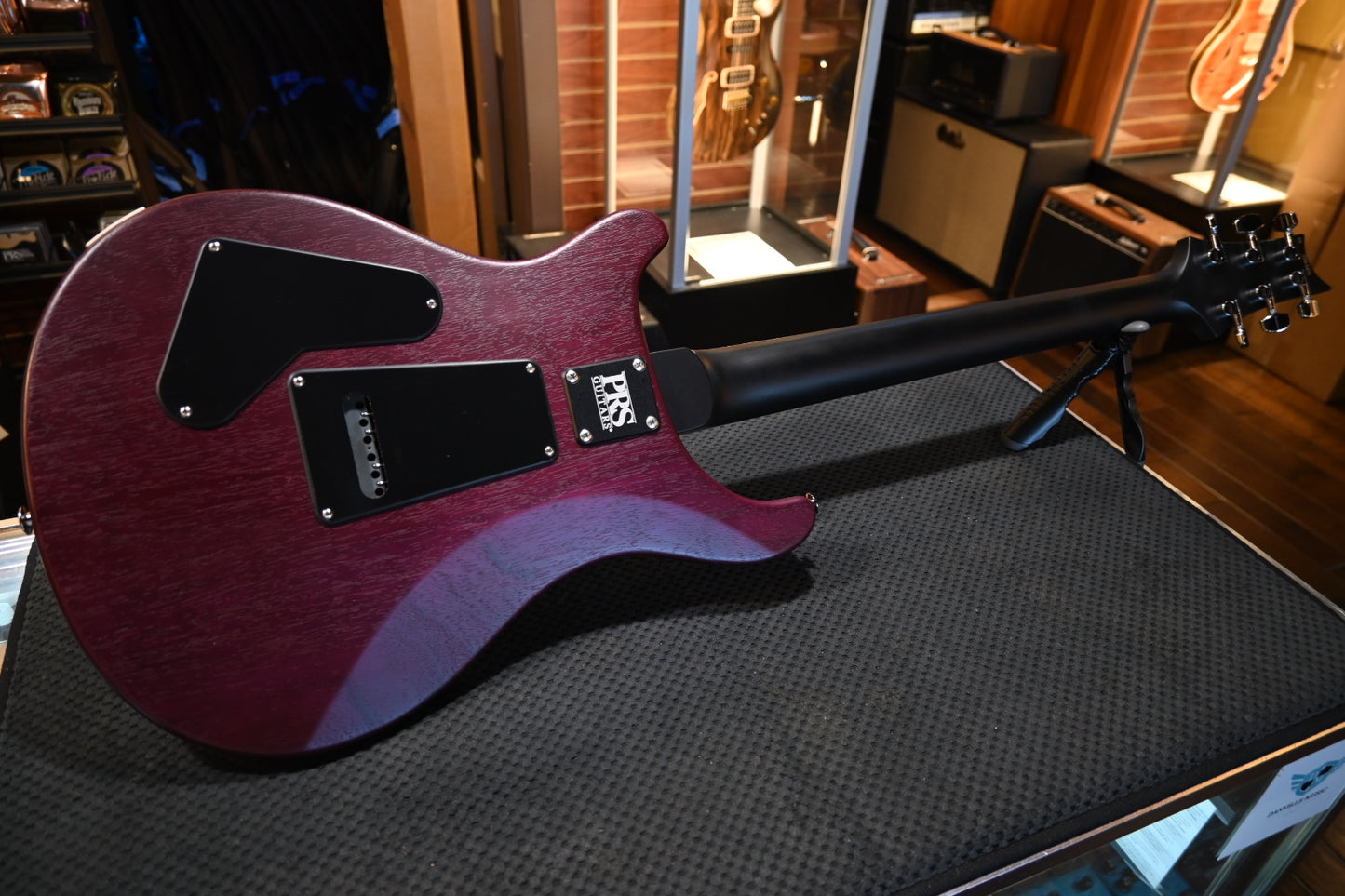 PRS Wood Library CE 24 Quilt - Faded Grey Black Purple Burst Satin Guitar #2751 - Danville Music