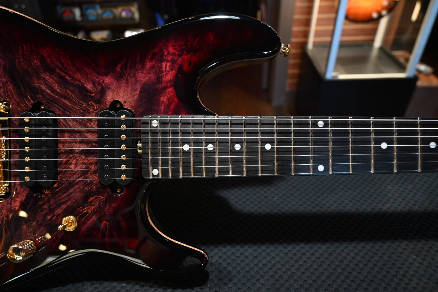 Music Man Jason Richardson 7-String Cutlass - Rorschach Red Guitar #9203 - Danville Music