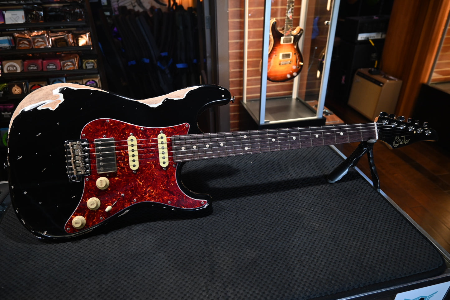 Suhr Custom Classic S Antique - Black Guitar #5079 - Danville Music
