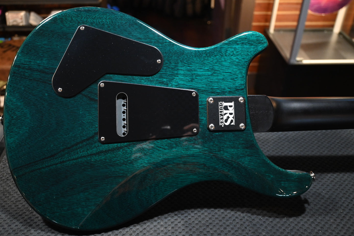 PRS Wood Library CE 24 Quilt - Turquoise Guitar #3696 - Danville Music