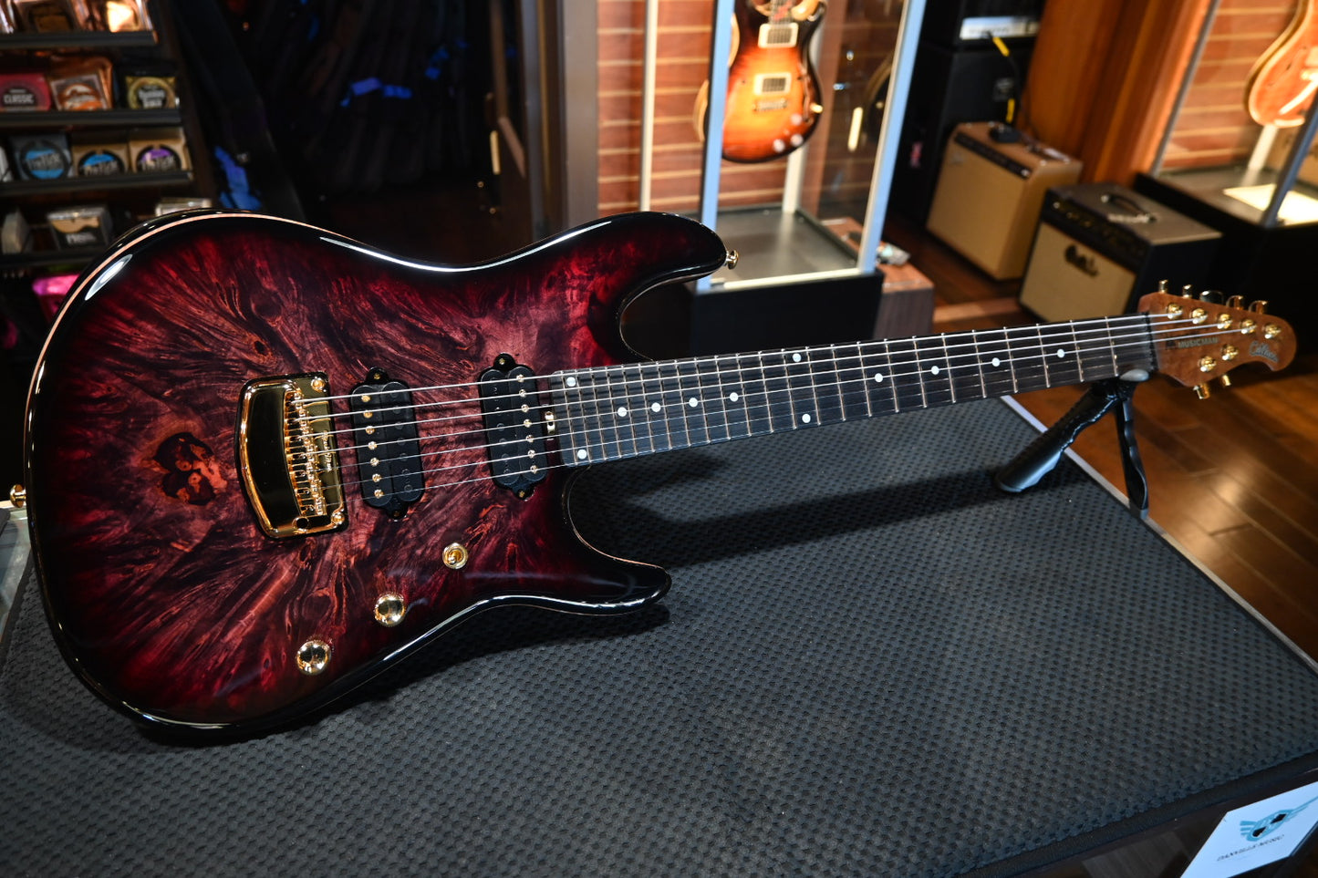 Music Man Jason Richardson 7-String Cutlass - Rorschach Red Guitar #9203 - Danville Music