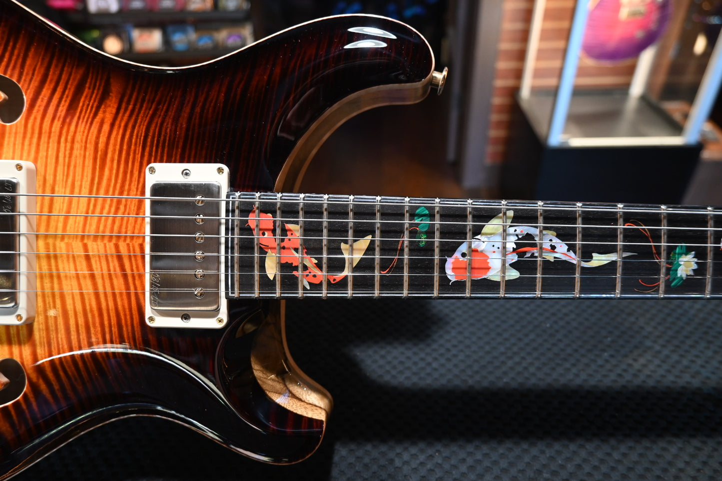 PRS Private Stock Hollowbody II Piezo Koi Inlay - Electric Tiger Glow Guitar #10501 - Danville Music