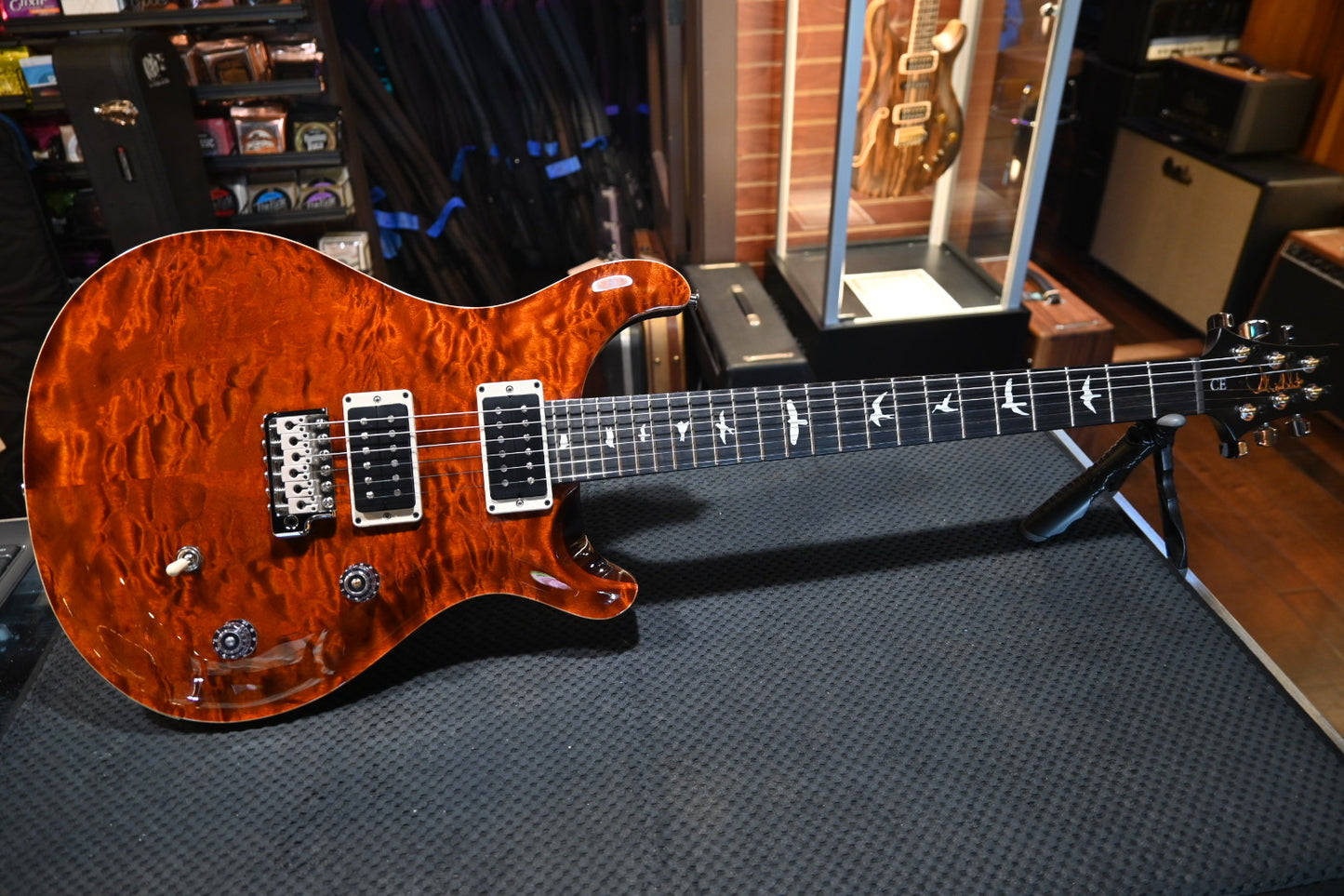 PRS Wood Library CE 24 Quilt - Tortoise Shell Guitar #8384 - Danville Music