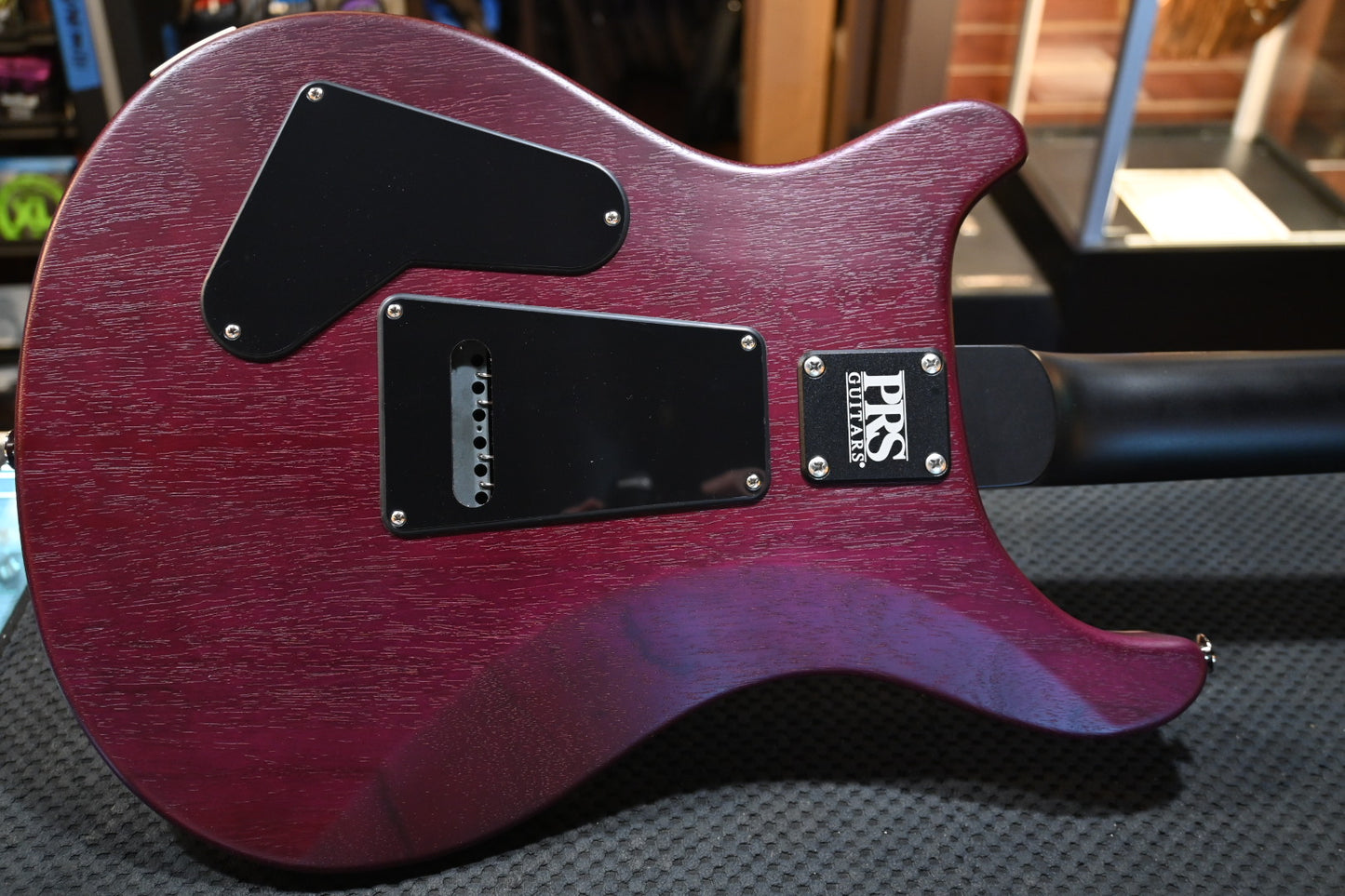 PRS Wood Library CE 24 Quilt - Faded Grey Black Purple Burst Satin Guitar #2751 - Danville Music