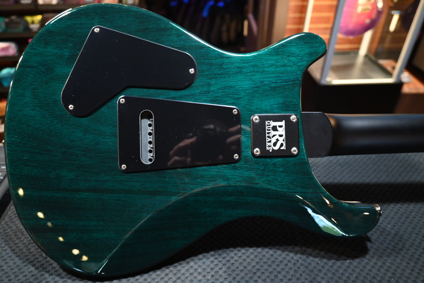 PRS Wood Library CE 24 Quilt - Turquoise Guitar #3693 - Danville Music