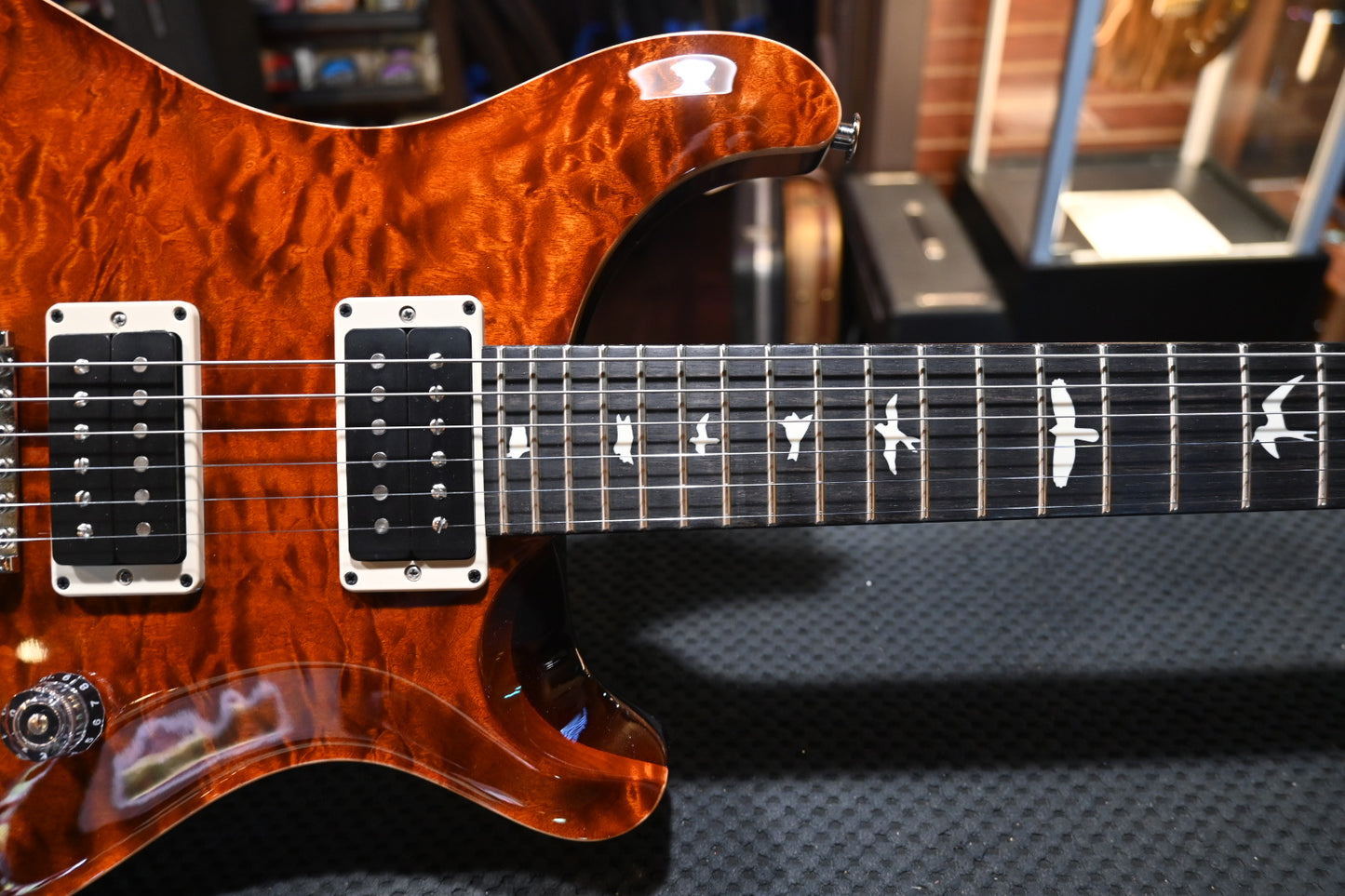 PRS Wood Library CE 24 Quilt - Tortoise Shell Guitar #8384 - Danville Music