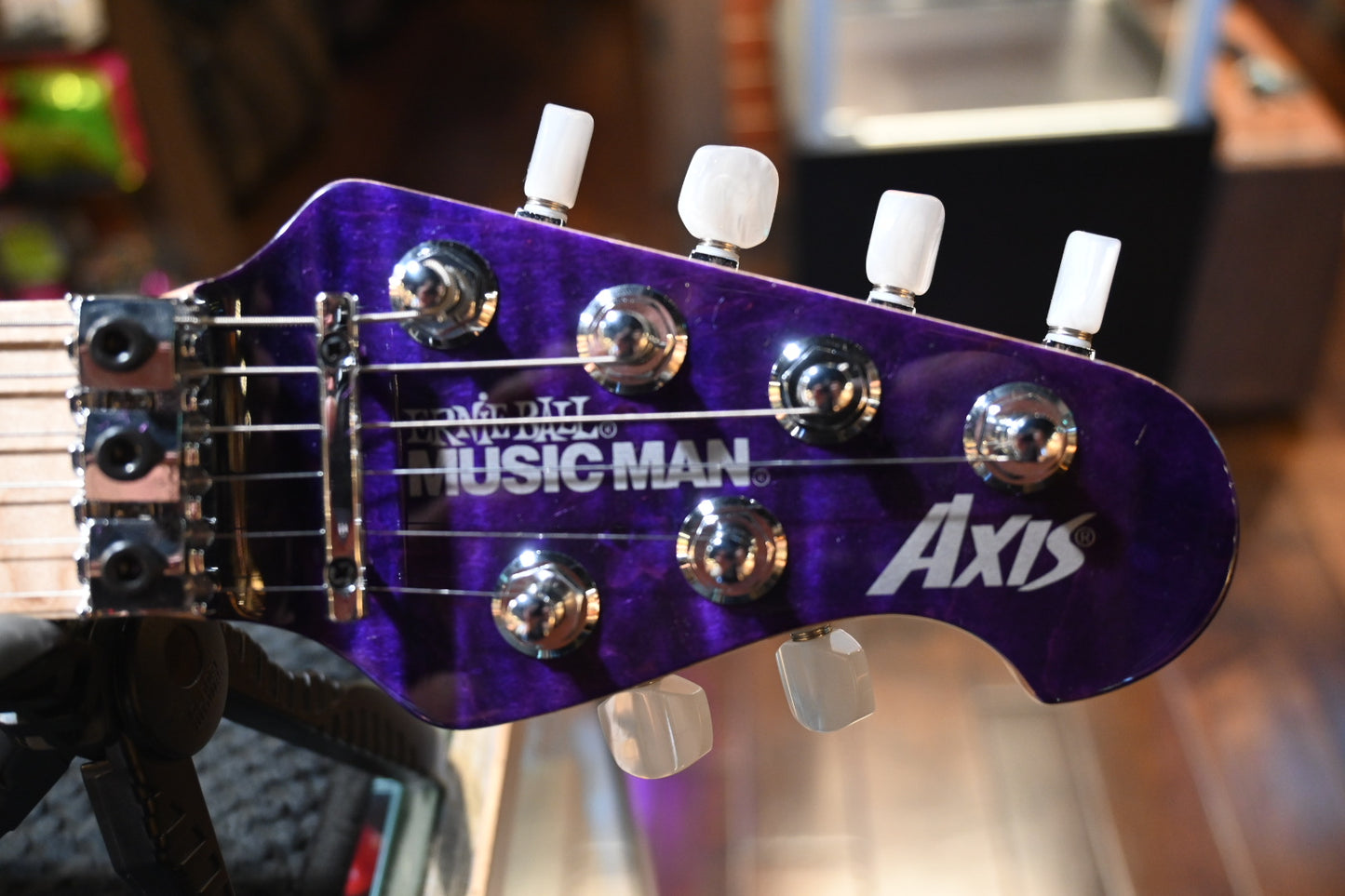 Music Man BFR Axis - Purple Nitro Guitar #6424 - Danville Music