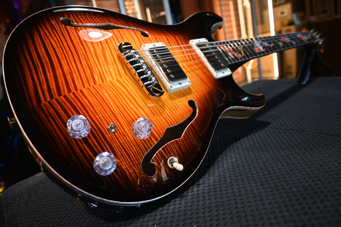 PRS Private Stock Hollowbody II Piezo Koi Inlay - Electric Tiger Glow Guitar #10501 - Danville Music