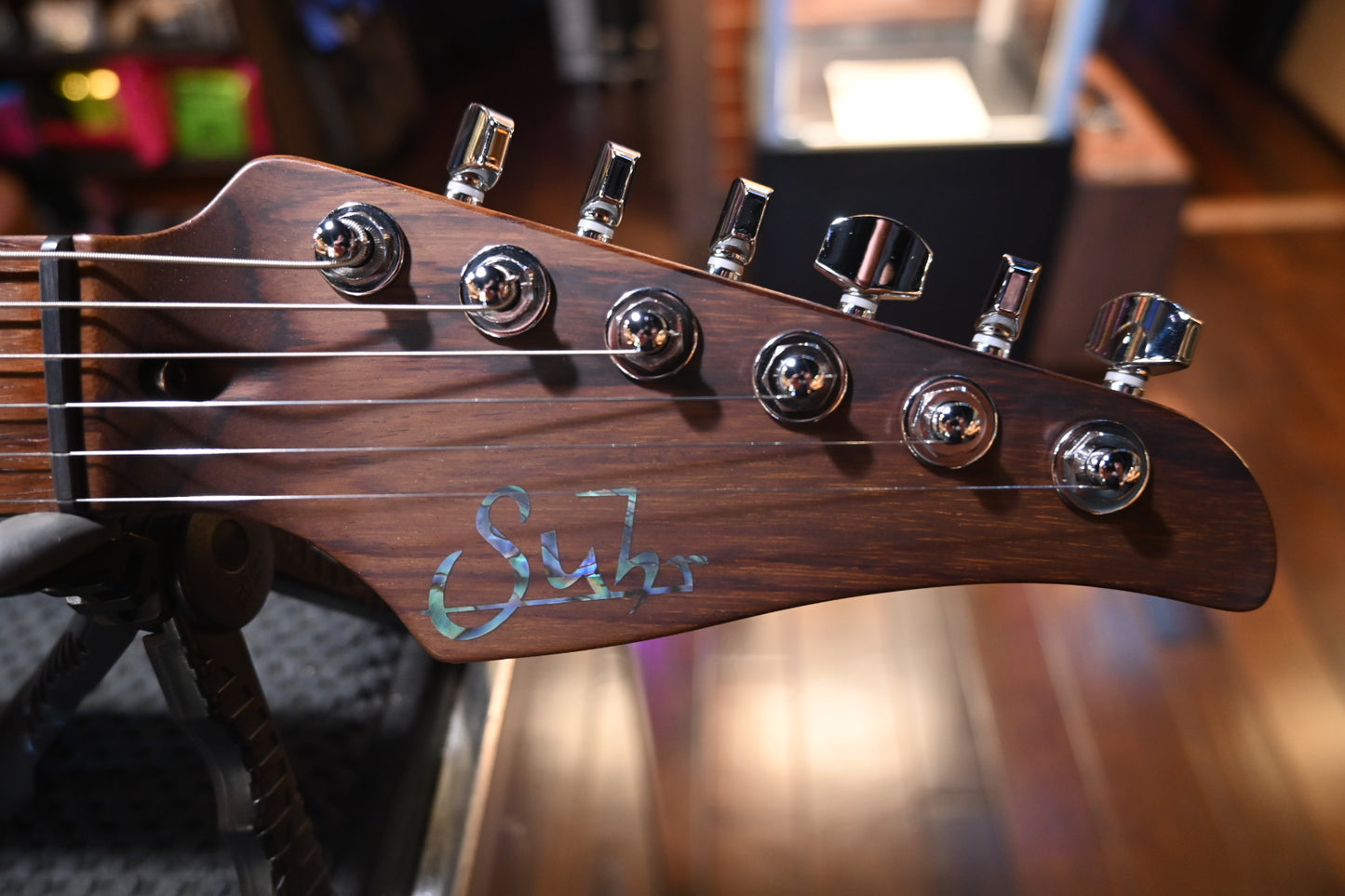 Suhr Custom Modern Angel Quilt Maple - Aqua Blue Gradient Guitar #3273 - Danville Music