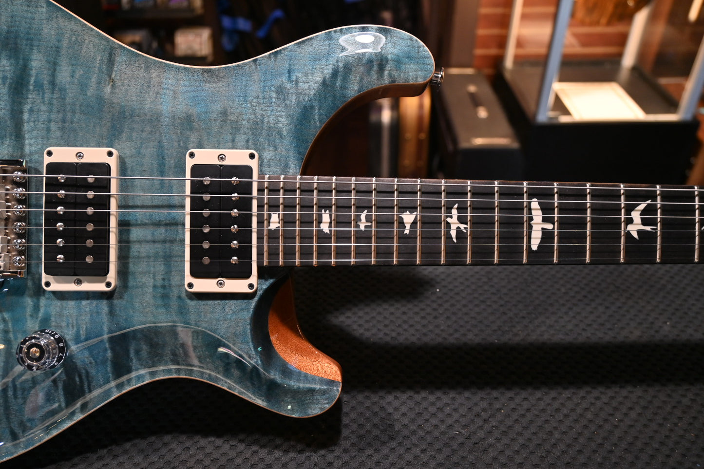 PRS Wood Library CE 24 Quilt - Blue Crab Blue Guitar #8380 - Danville Music