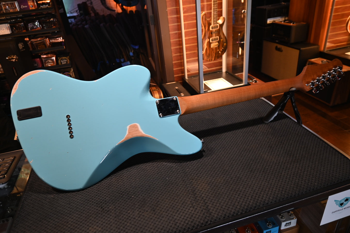 Suhr Custom Classic JM Antique - Daphne Blue Guitar #5075 - Danville Music
