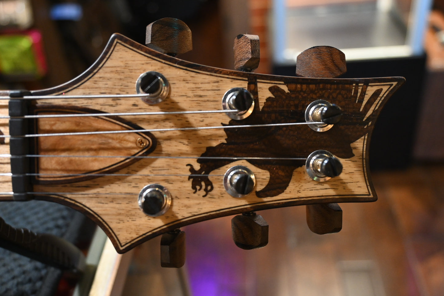 PRS Private Stock Custom 24 Ziricote Birds of a Feather Inlay - Natural Satin Guitar #9810 - Danville Music