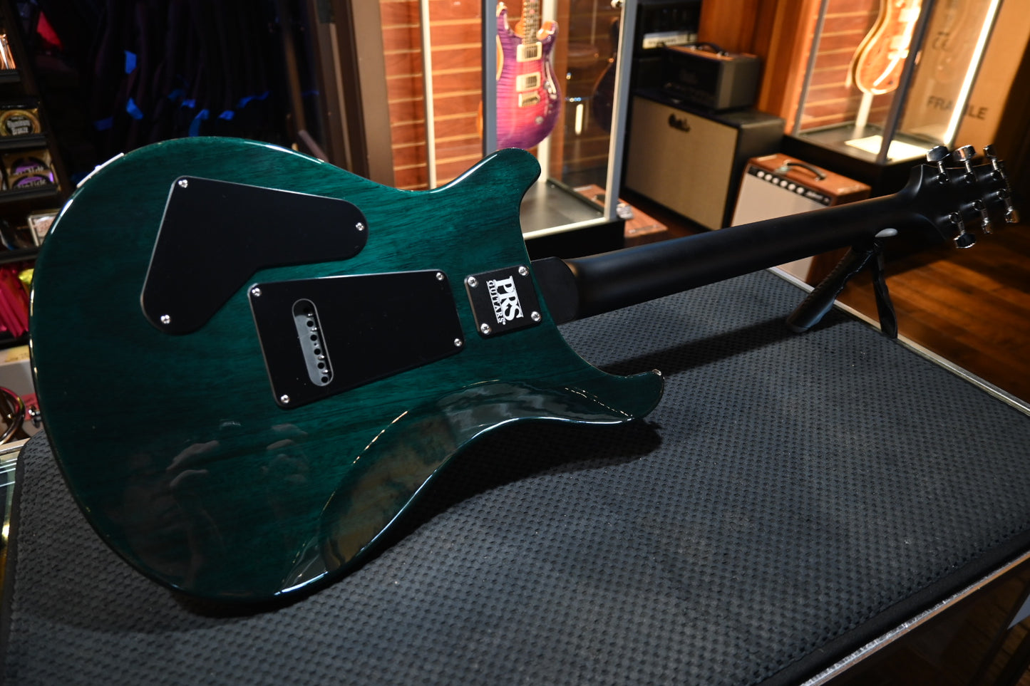 PRS Wood Library CE 24 Quilt - Turquoise Guitar #3693 - Danville Music
