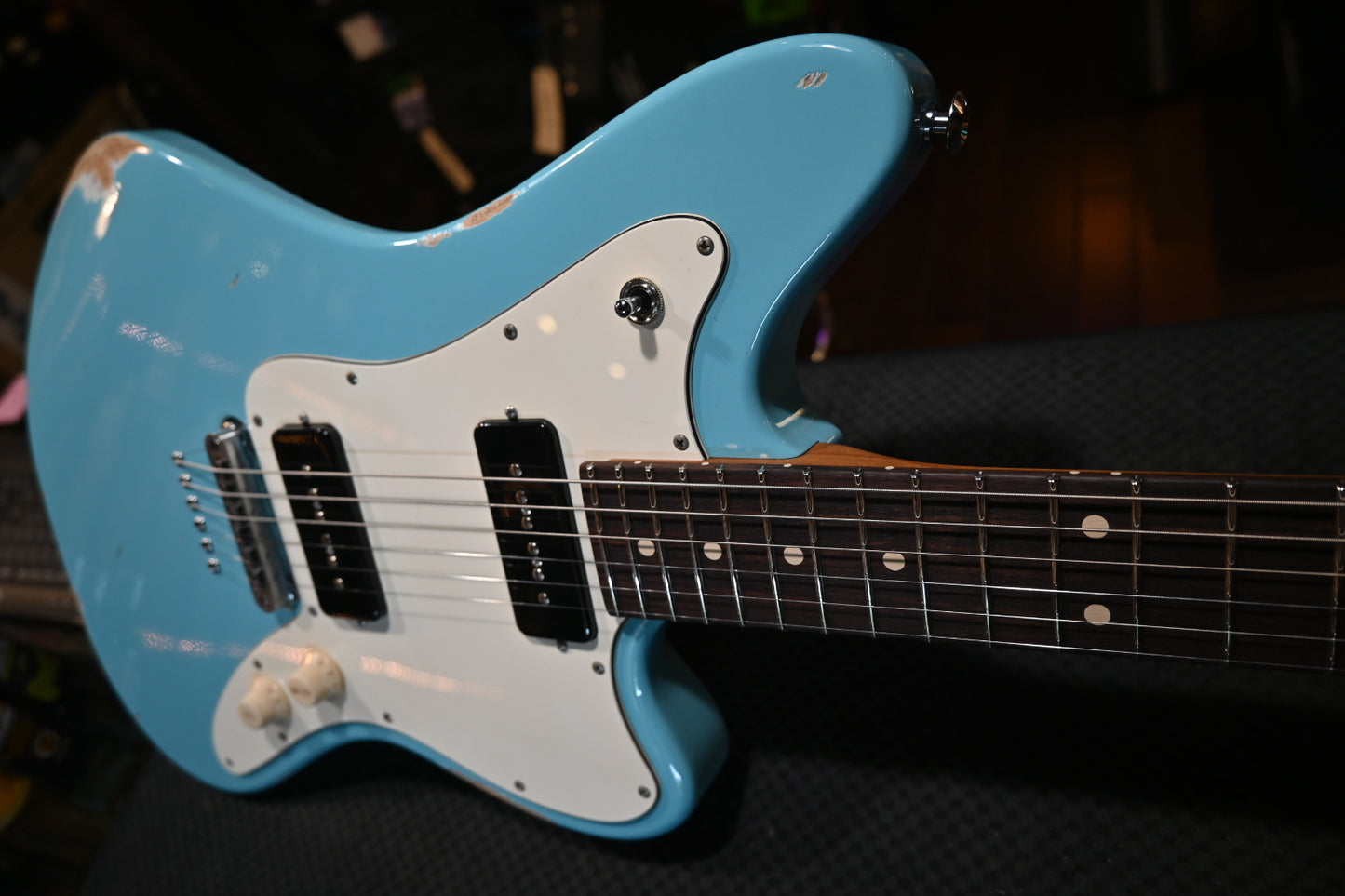 Suhr Custom Classic JM Antique - Daphne Blue Guitar #5075 - Danville Music