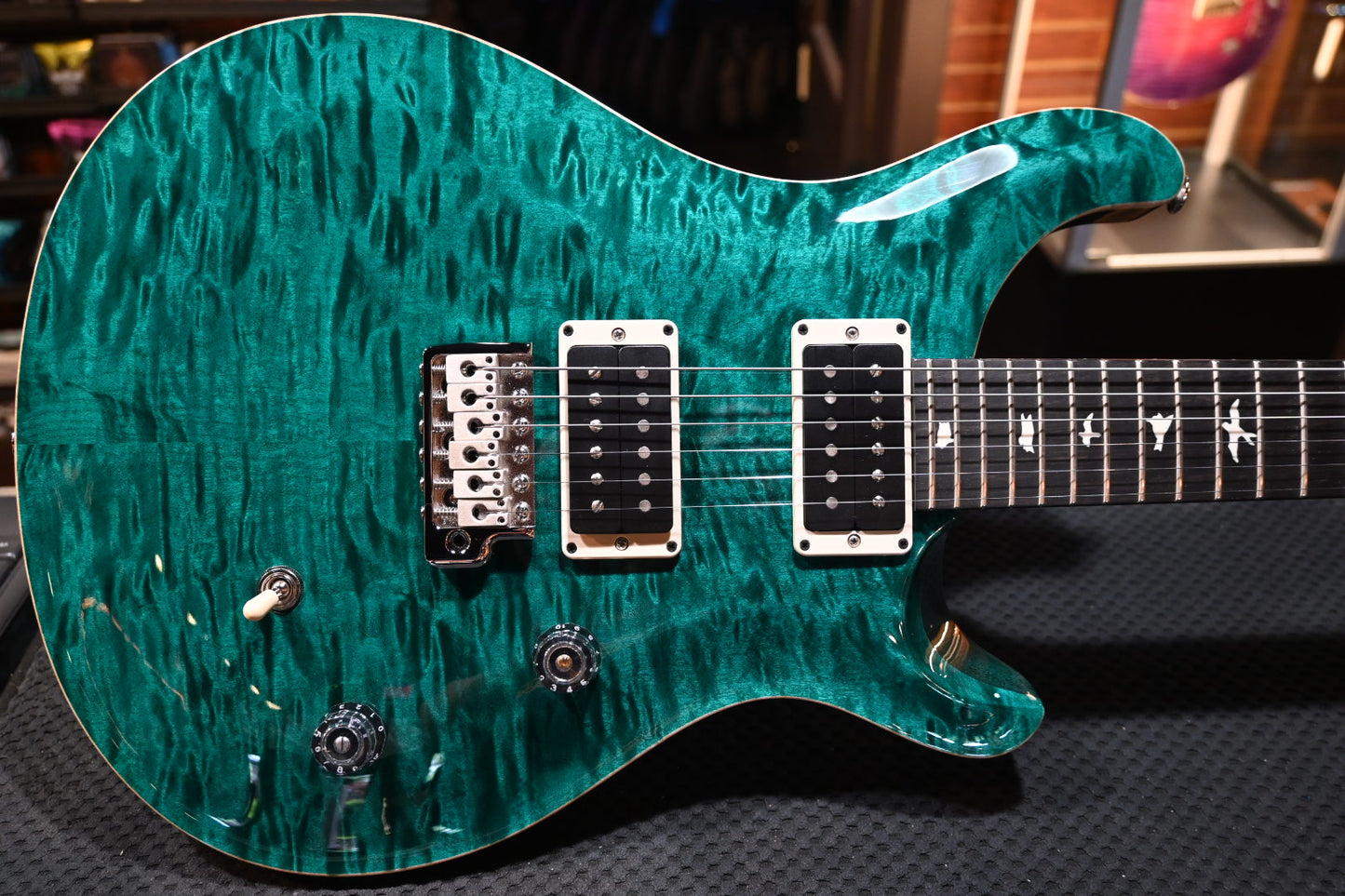 PRS Wood Library CE 24 Quilt - Turquoise Guitar #3693 - Danville Music