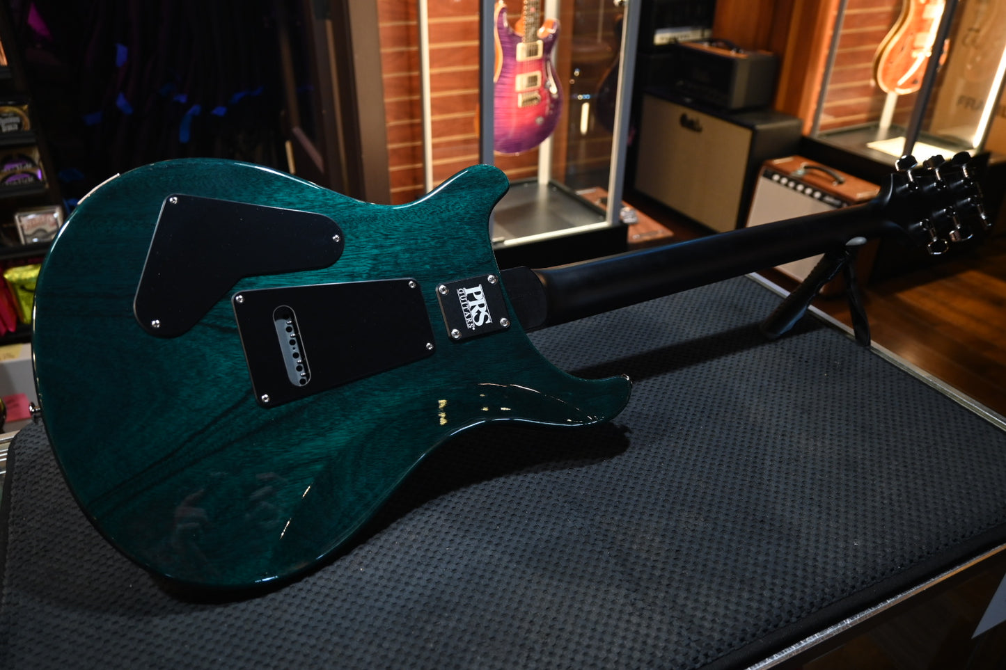PRS Wood Library CE 24 Quilt - Turquoise Guitar #3696 - Danville Music