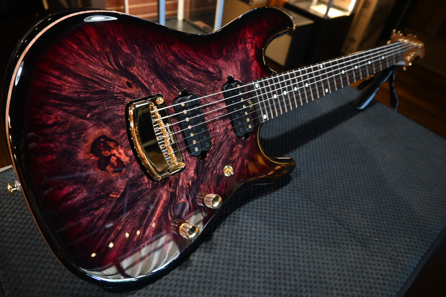 Music Man Jason Richardson 7-String Cutlass - Rorschach Red Guitar #9203 - Danville Music