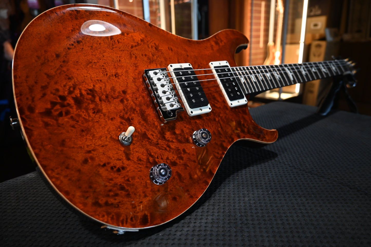 PRS Wood Library CE 24 Quilt - Tortoise Shell Guitar #3698 - Danville Music