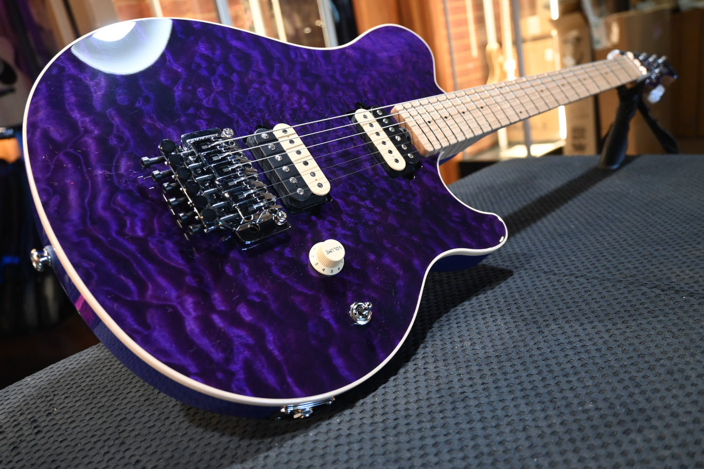 Music Man BFR Axis - Purple Nitro Guitar #6424 - Danville Music