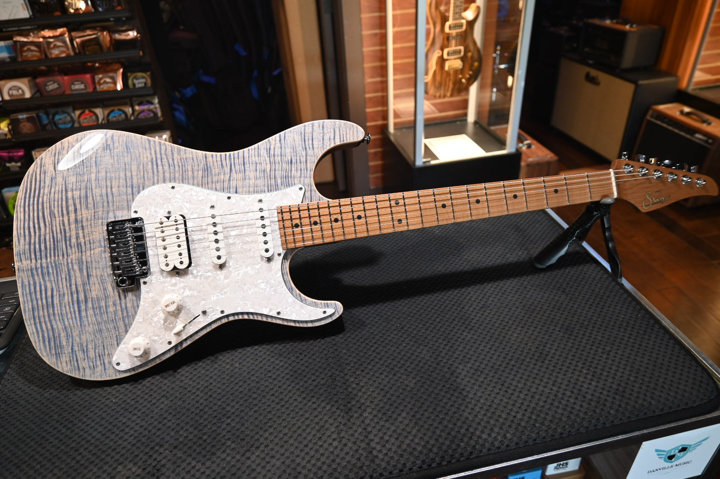 Suhr Standard Plus - Trans Blue Denim Slate Guitar #2247 - Danville Music