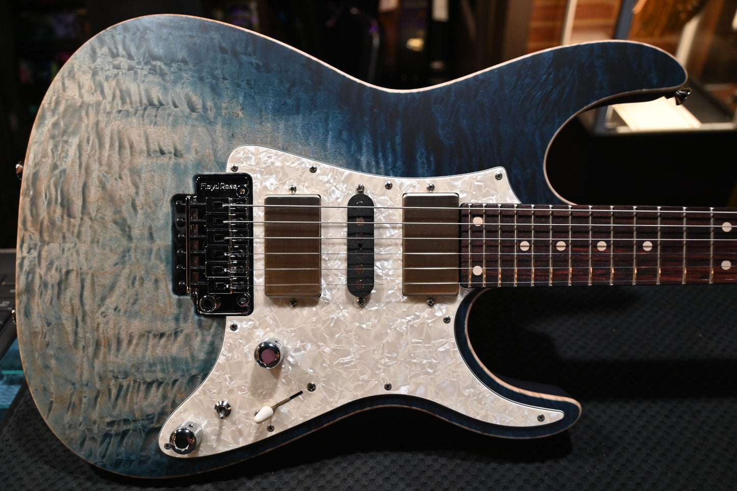Tom Anderson Guardian Angel - Arctic Blue WakeSurf Satin Guitar #323N - Danville Music