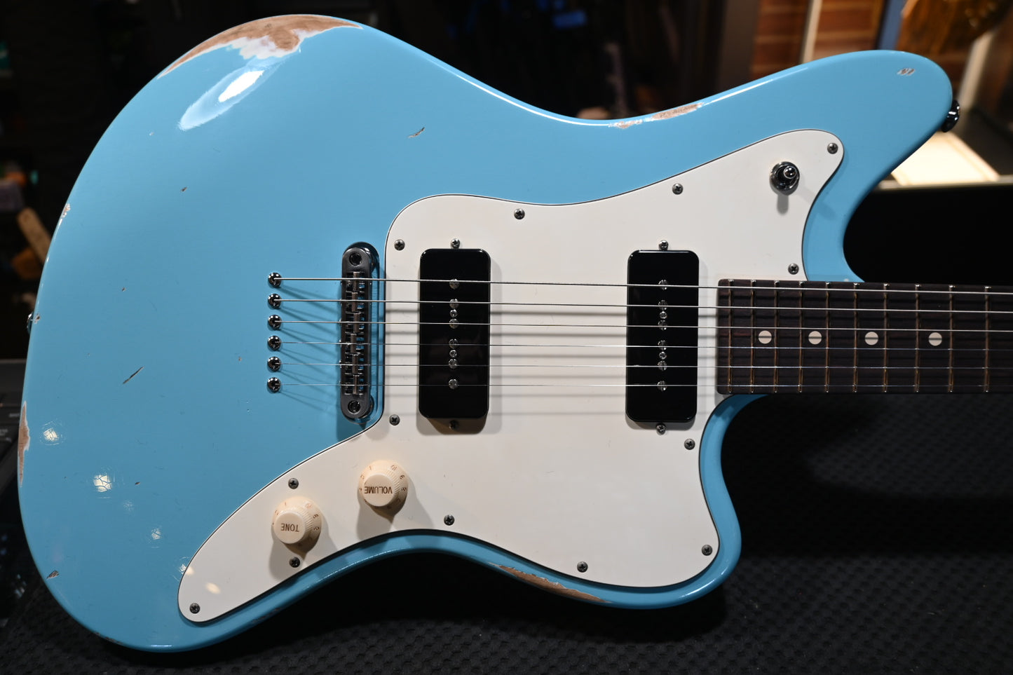Suhr Custom Classic JM Antique - Daphne Blue Guitar #5075 - Danville Music
