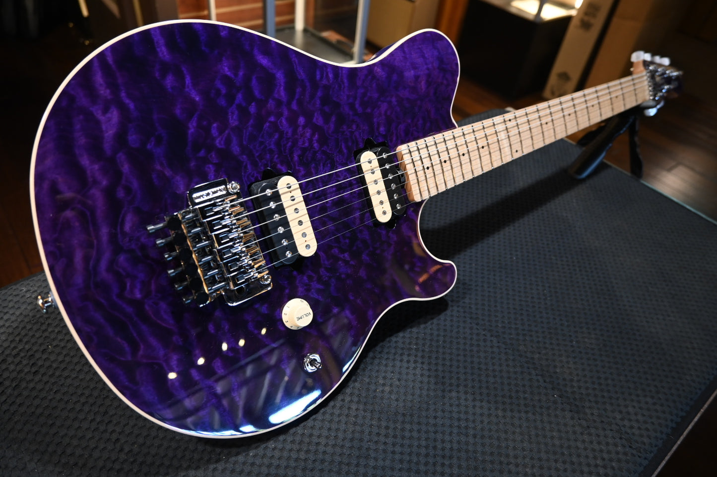 Music Man BFR Axis - Purple Nitro Guitar #6424 - Danville Music