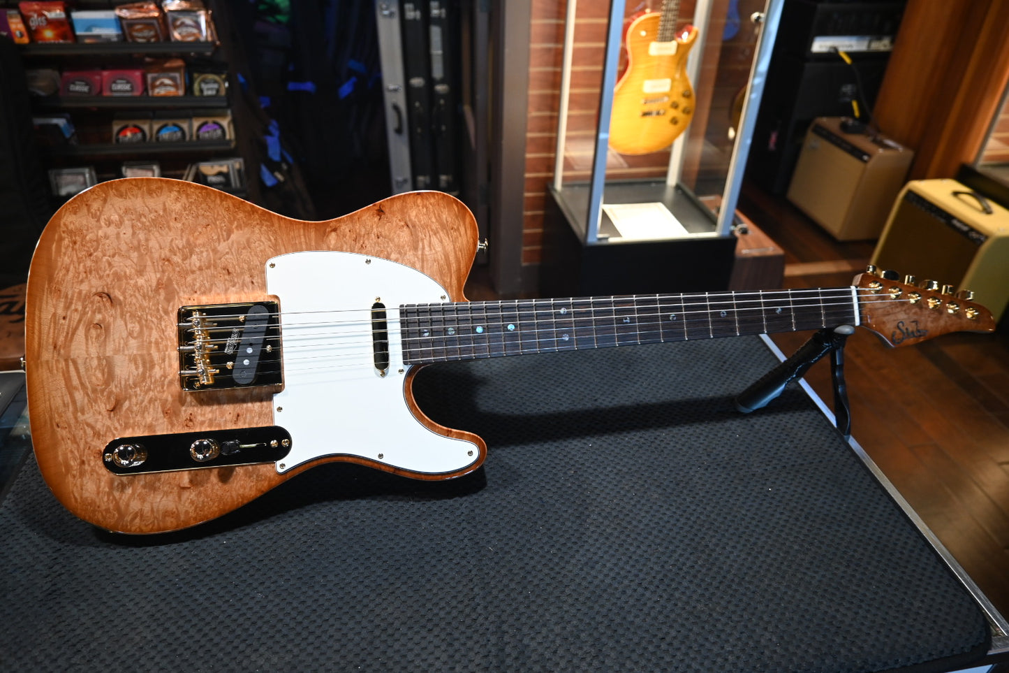 Suhr Custom Classic T Waterfall Burl - Natural Burst Guitar #3272 - Danville Music