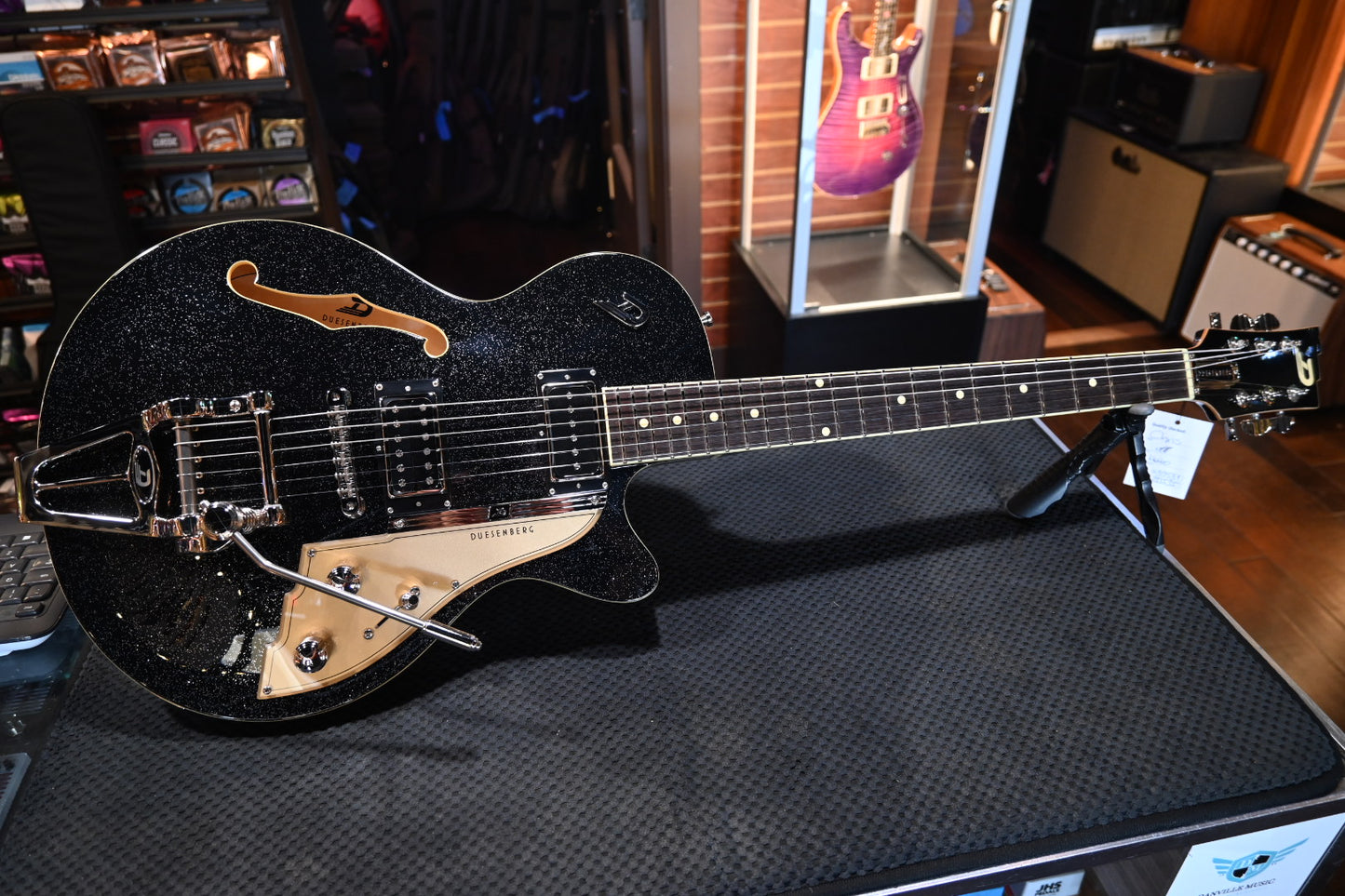 Duesenberg Starplayer TV - Black Sparkle Guitar #3535 - Danville Music