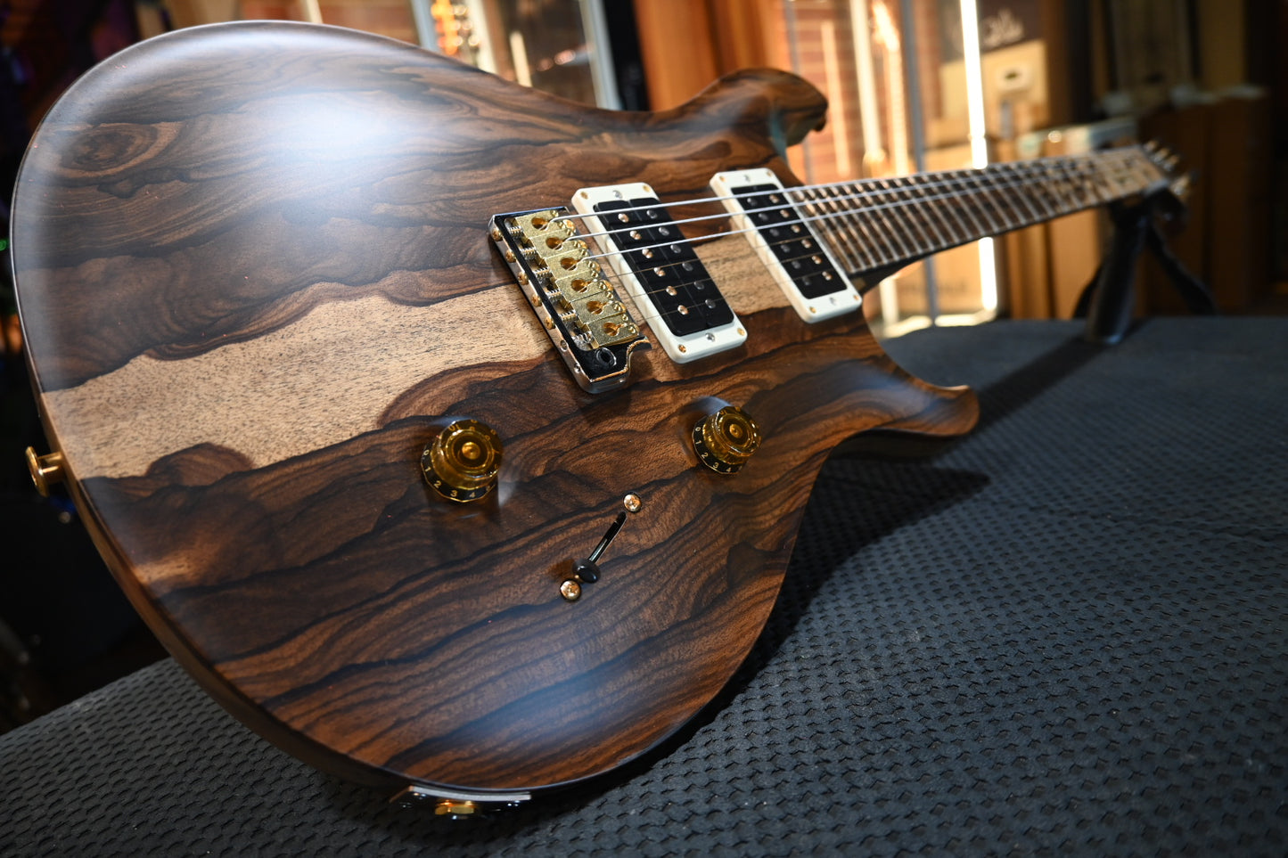 PRS Private Stock Custom 24 Ziricote Birds of a Feather Inlay - Natural Satin Guitar #9810 - Danville Music