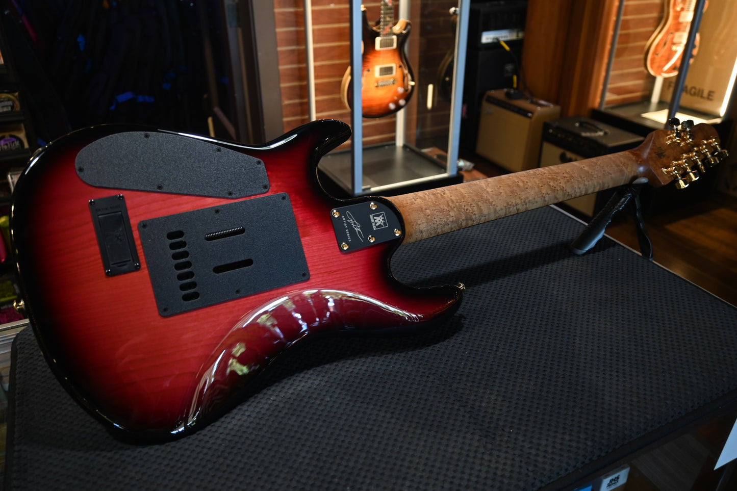 Music Man Jason Richardson 7-String Cutlass - Rorschach Red Guitar #9203 - Danville Music
